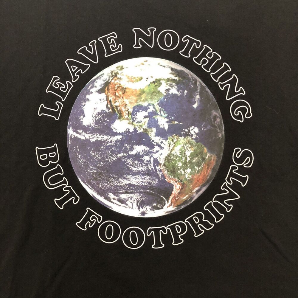 Organic Cotton Embrace Tee Shirt Leave Nothing But Footprints  Men's Size L